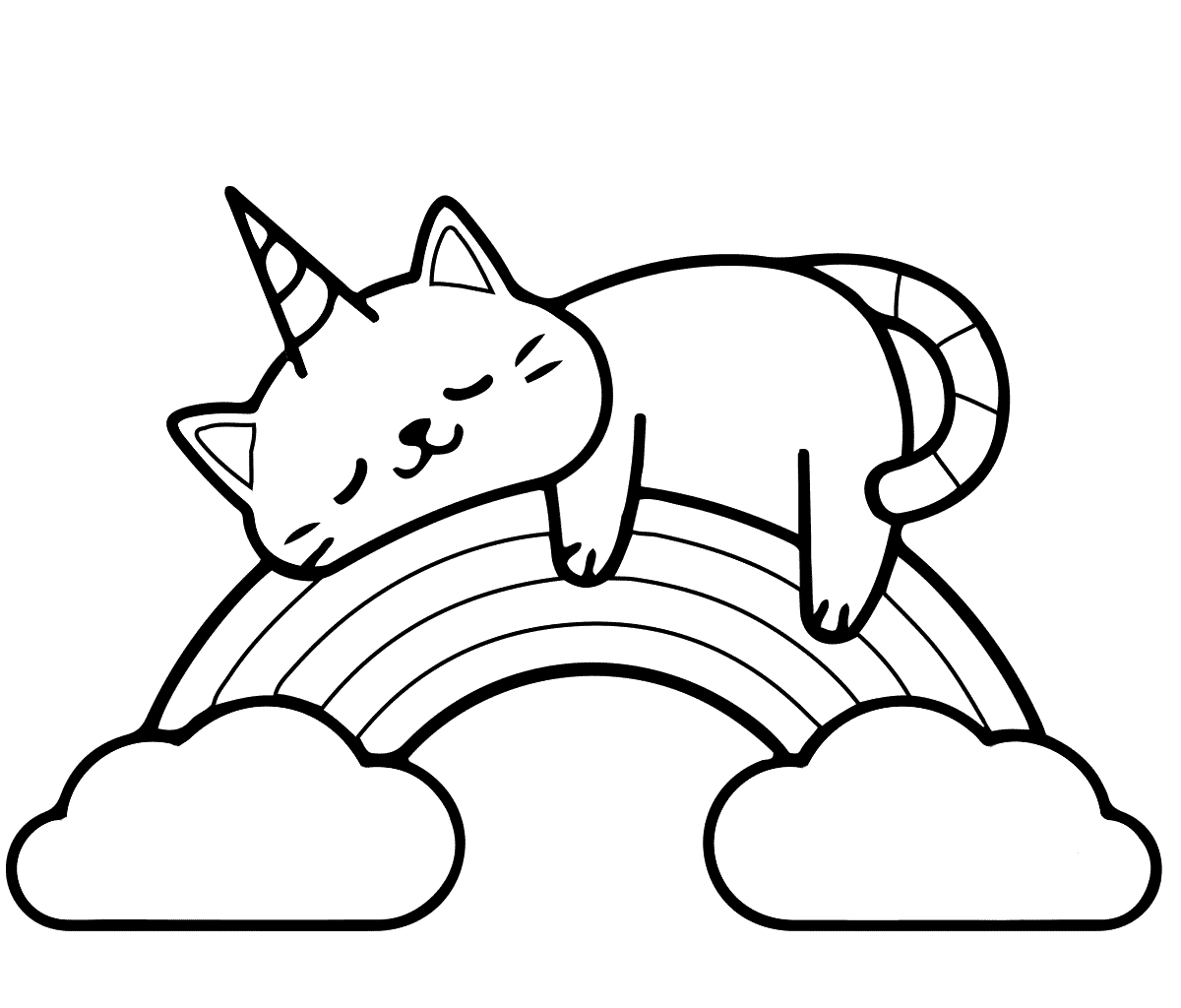 41 Cutest Unicorn Cat Coloring Pages (Free!) - Artsy Pretty Colors