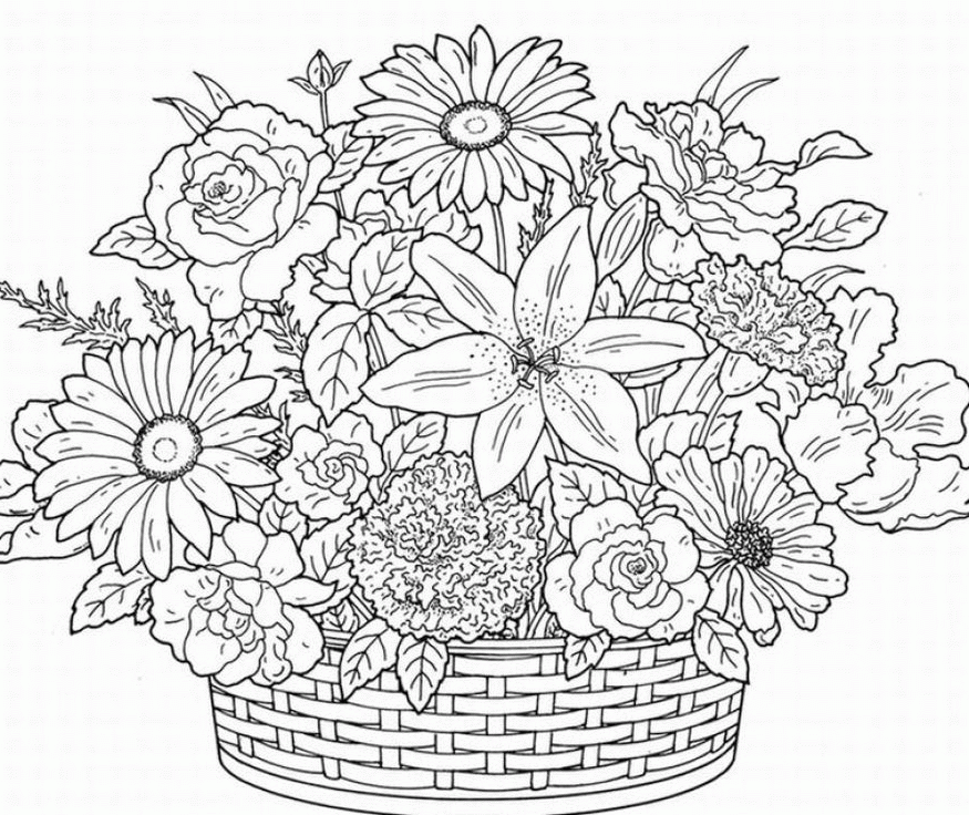 Lines Flower Free Printable Coloring Pages For Adults Advanced ...