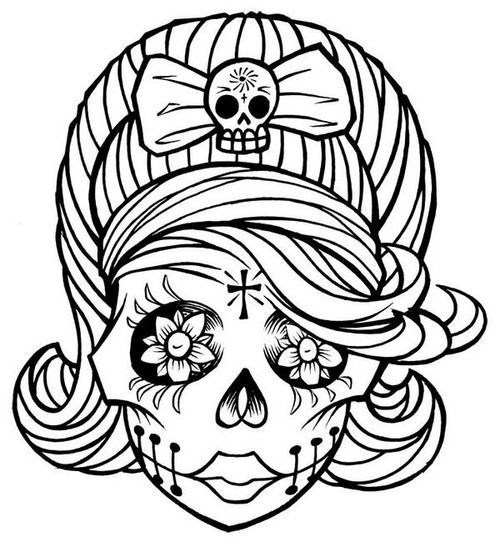 Sugar skull girl, Sugar skull and Skulls