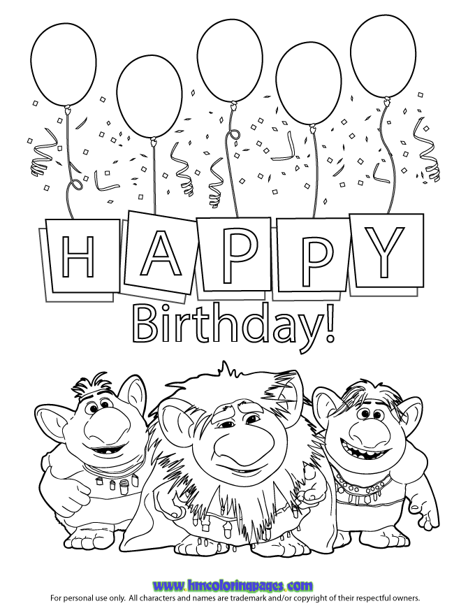 Frozen Coloring Pages Trolls | Cooloring.com
