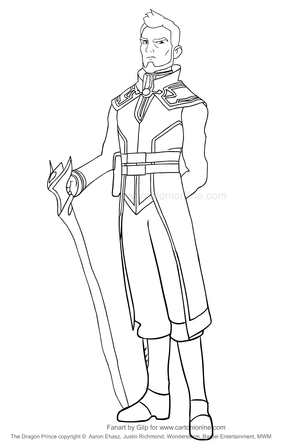 Viren from The Dragon Prince coloring page