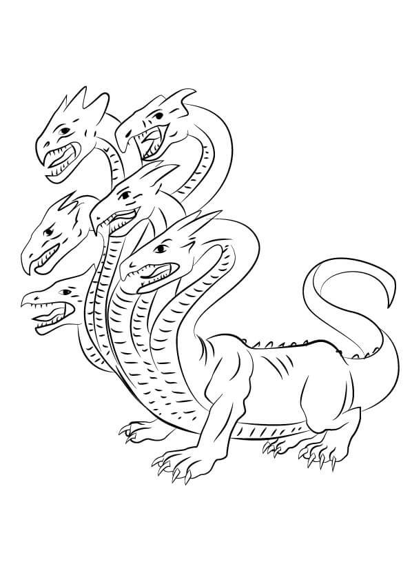 Cute Hydra Coloring Page - Free Printable Coloring Pages for Kids