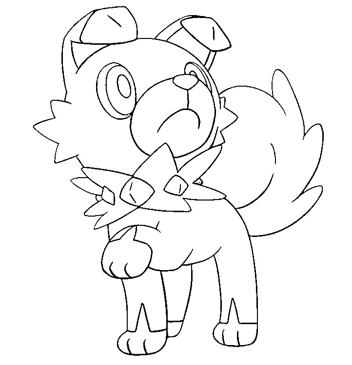 Coloring page Pokémon Sun and Moon : Rockruff 12