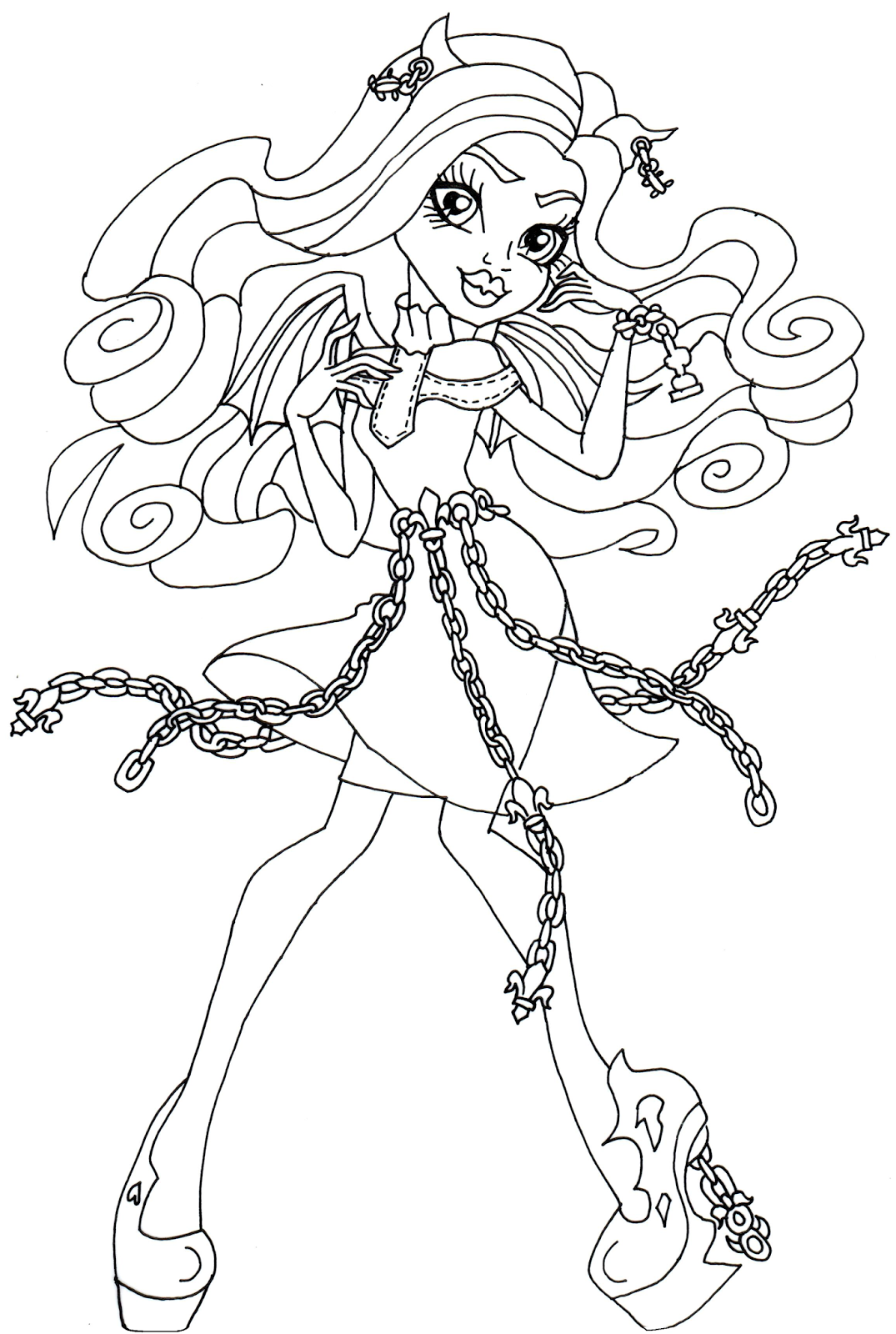 Monster High Coloring Pages Png & Free Monster High Coloring Pages.png  Transparent Images #65054 - PNGio