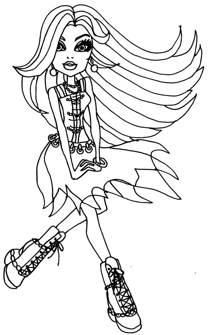 Free Printable Monster High Coloring Pages for Kids | Monster coloring pages,  Halloween coloring pages, Monster truck coloring pages