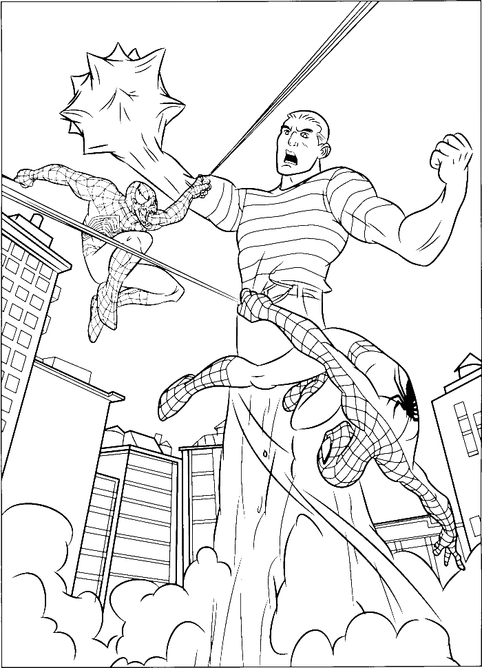 Spiderman Vs Venom And Sandman Coloring Pages | Spiderman coloring ...