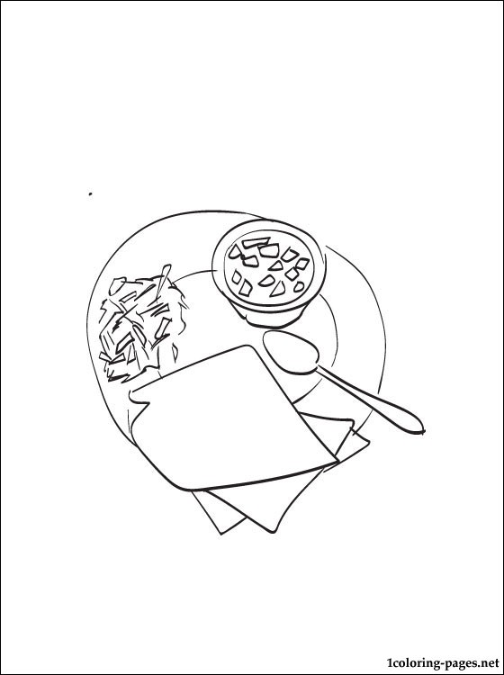 Lunch coloring page | Coloring pages