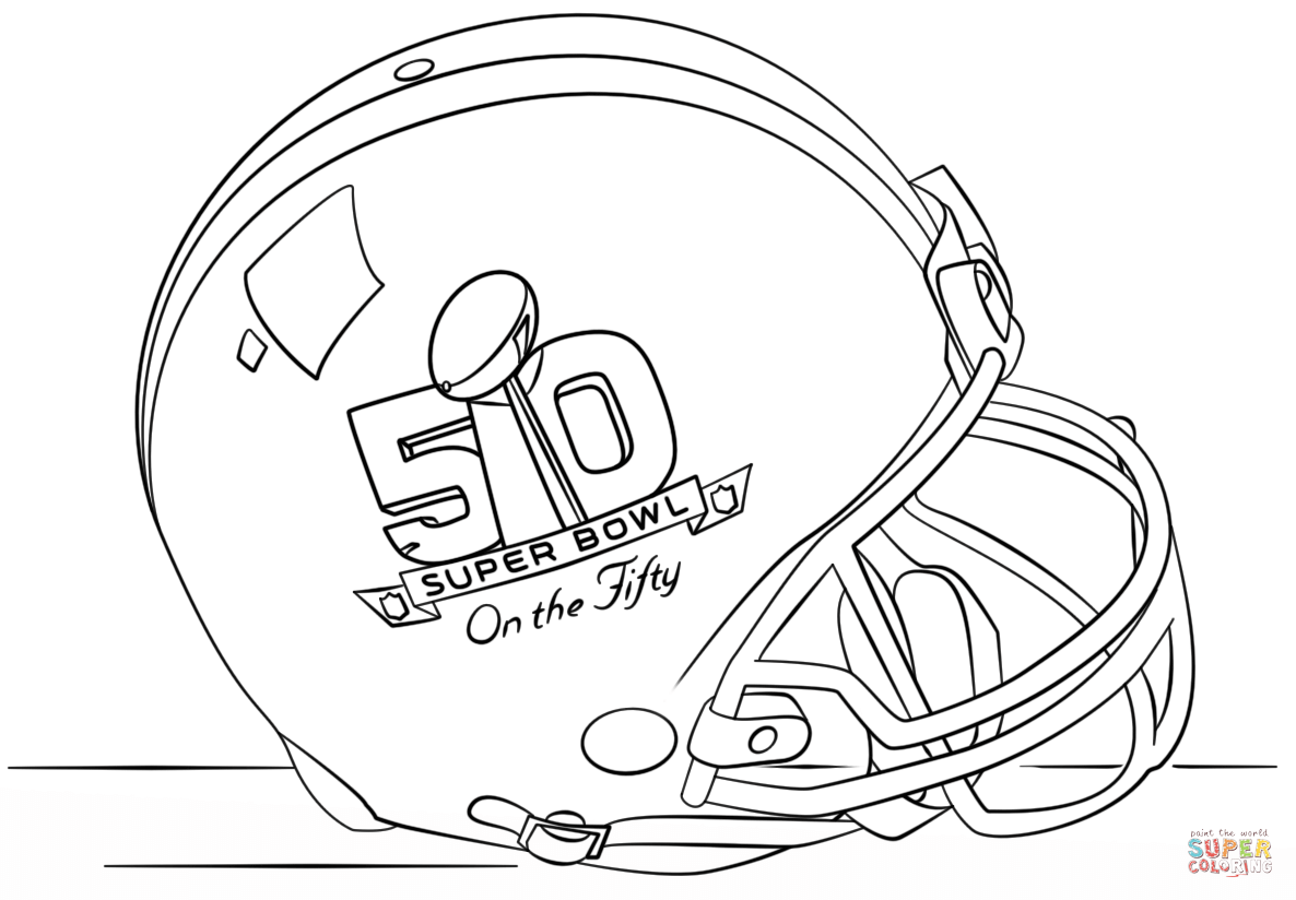Super Bowl 2016 Helmet coloring page