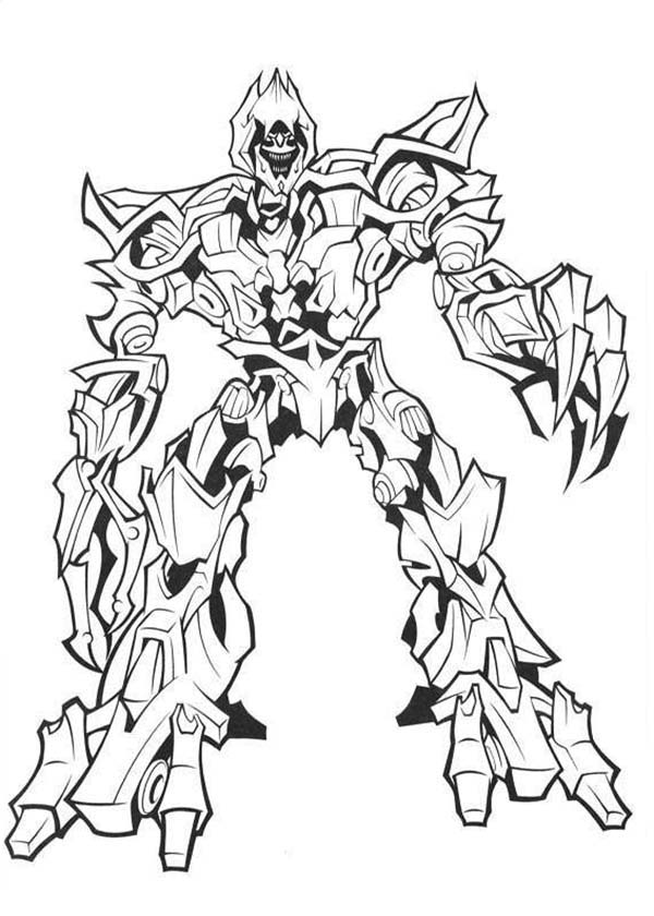 Megatron The Evil Master in Transformers Coloring Page | Kids Play ...