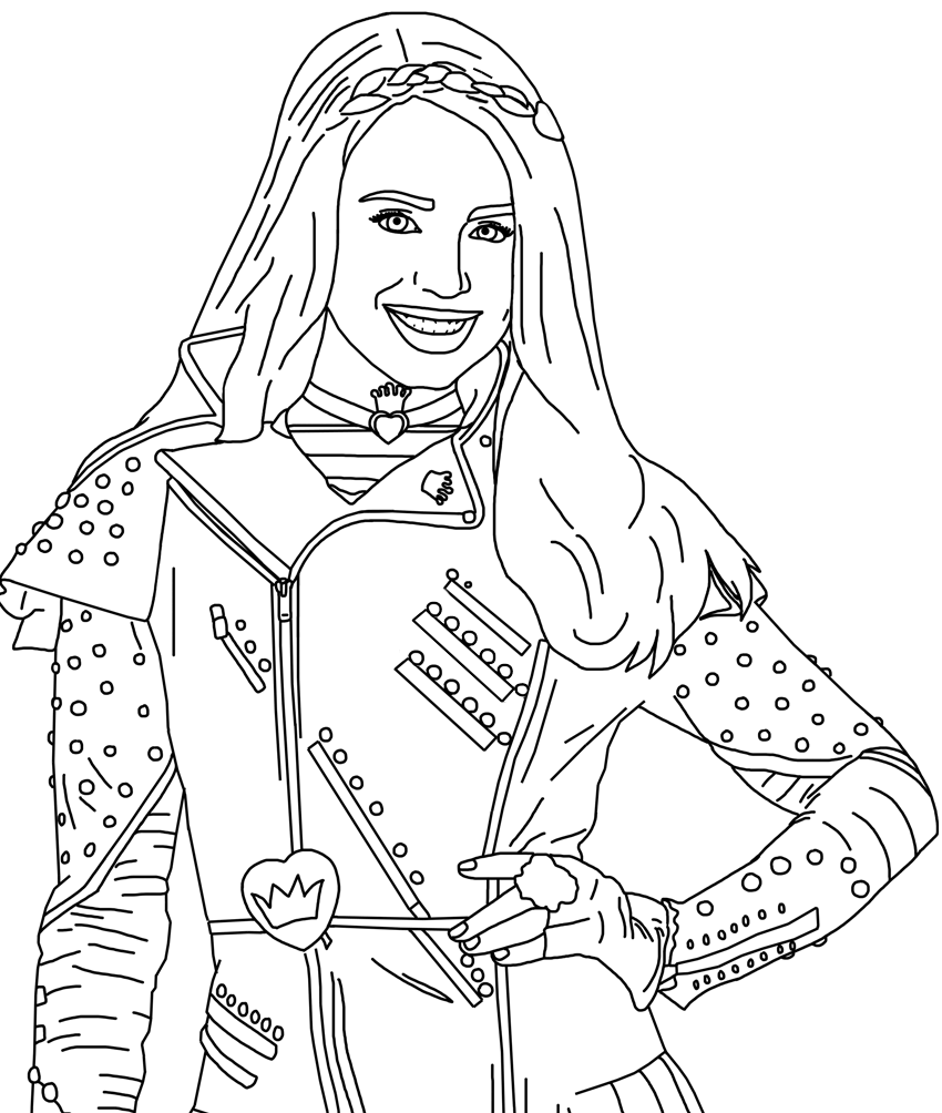 Descendants 3 coloring sheets in 2020 | Coloring pages, Mermaid coloring  pages, Descendants coloring pages