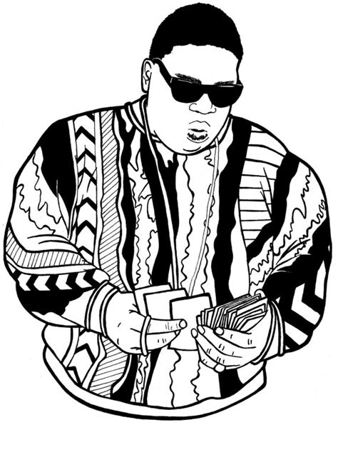 Biggie Smalls Colouring Pages - Free Colouring Pages