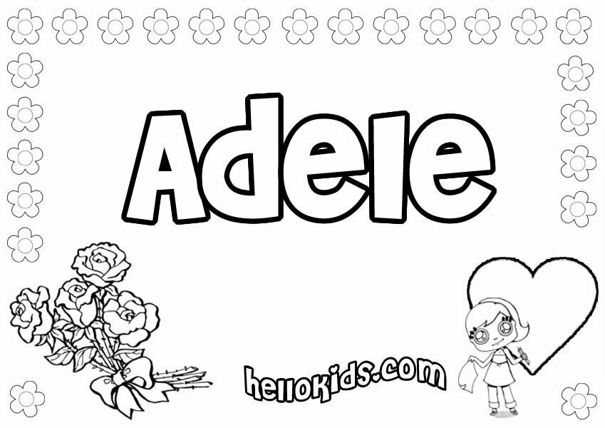 Adele coloring pages - Hellokids.com