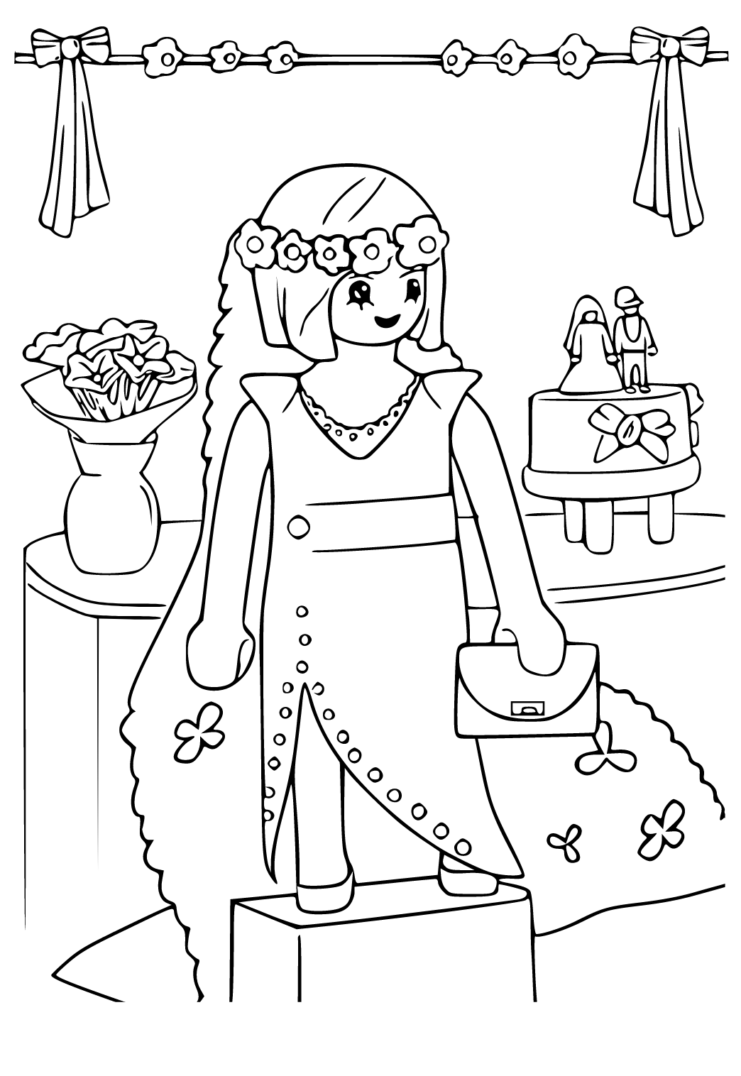 Free Printable Playmobil Bride Coloring Page, Sheet and Picture for Adults  and Kids (Girls and Boys) - Babeled.com
