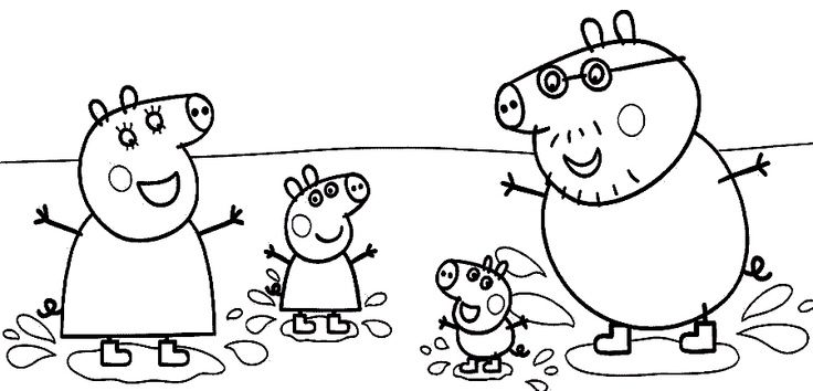 Peppa Pig family coloring sheet | Peppa pig colouring, Peppa pig coloring  pages, Coloring books