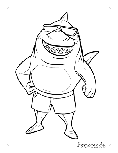 Free Shark Coloring Pages for Kids ...