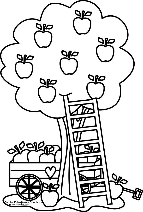 Coloring page: Apple tree (Nature ...