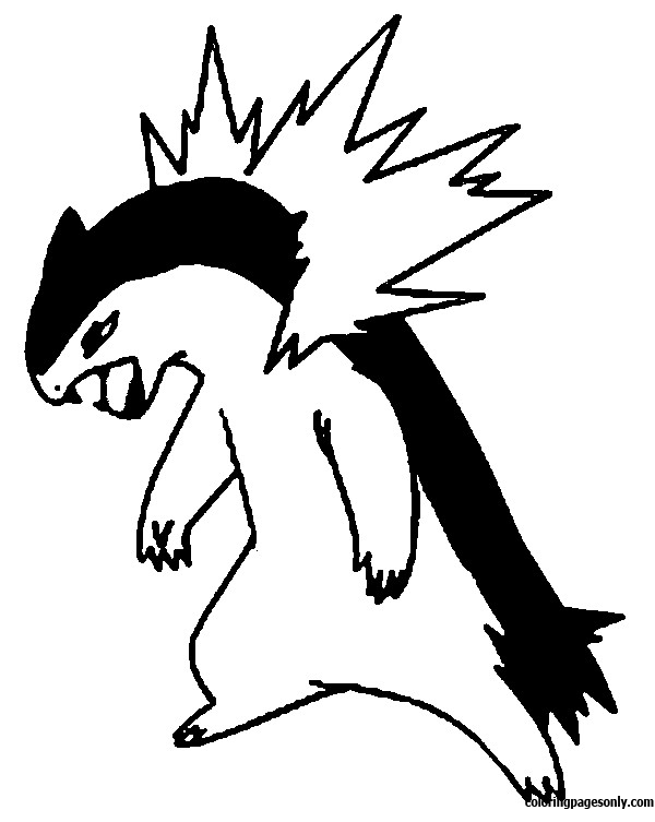 Typhlosion Pokemon Coloring Pages - Pokemon Characters Coloring Pages - Coloring  Pages For Kids And Adults