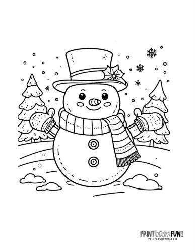 47 cool snowman coloring pages, plus ...