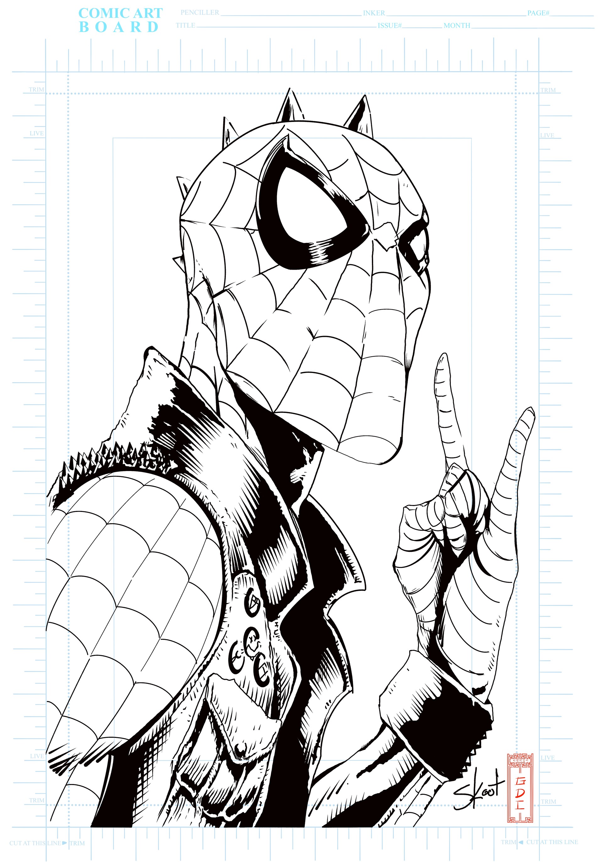 Punk Rock Spider ManSkoot Starnes Coloring Nation