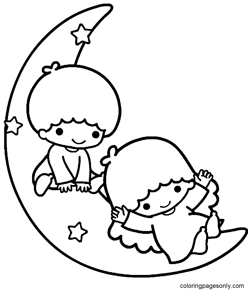 Little Twin Stars Coloring Pages - Coloring Pages For Kids And Adults
