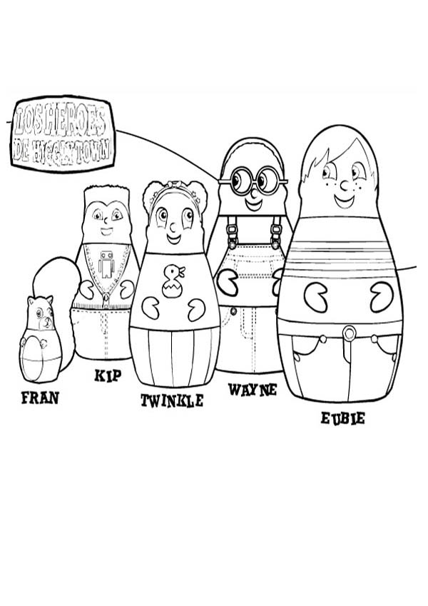 Higglytown Heroes All Characters Coloring Page : Coloring Sky | Coloring  pages, Hero, Character