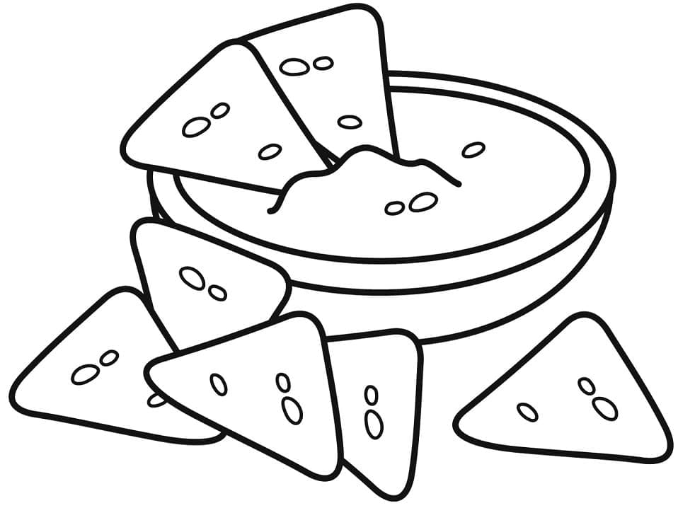 Free Nachos Coloring Page - Free Printable Coloring Pages for Kids