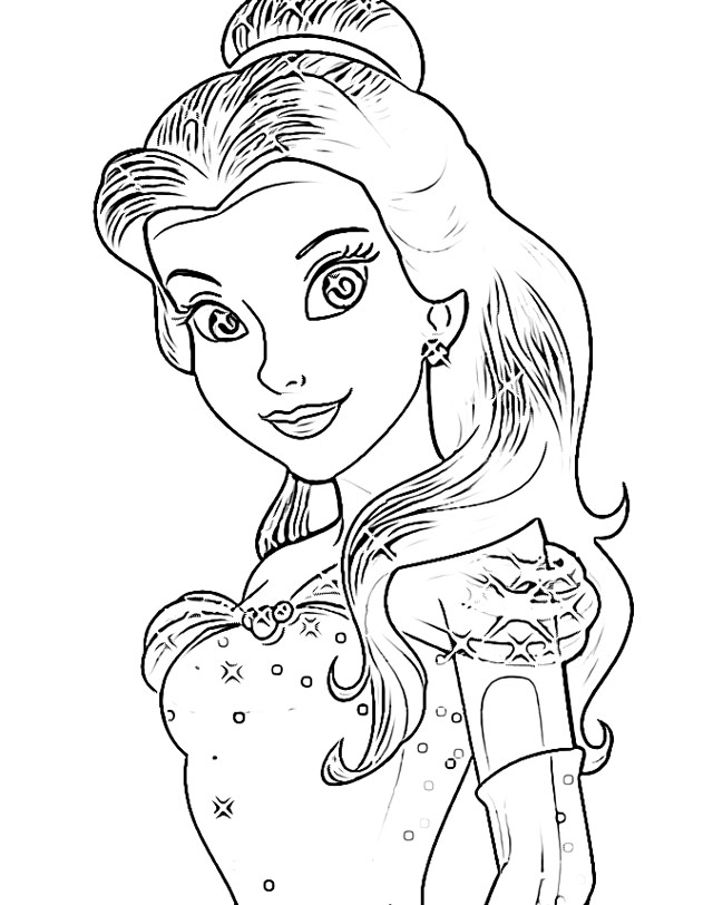 The Holiday Site: Belle Coloring Pages Free and Downloadable