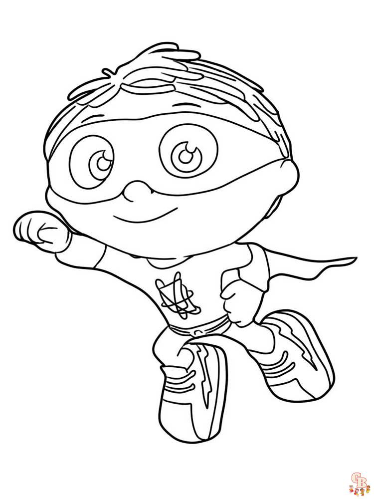 Super Why Coloring Pages Printable and Free Options