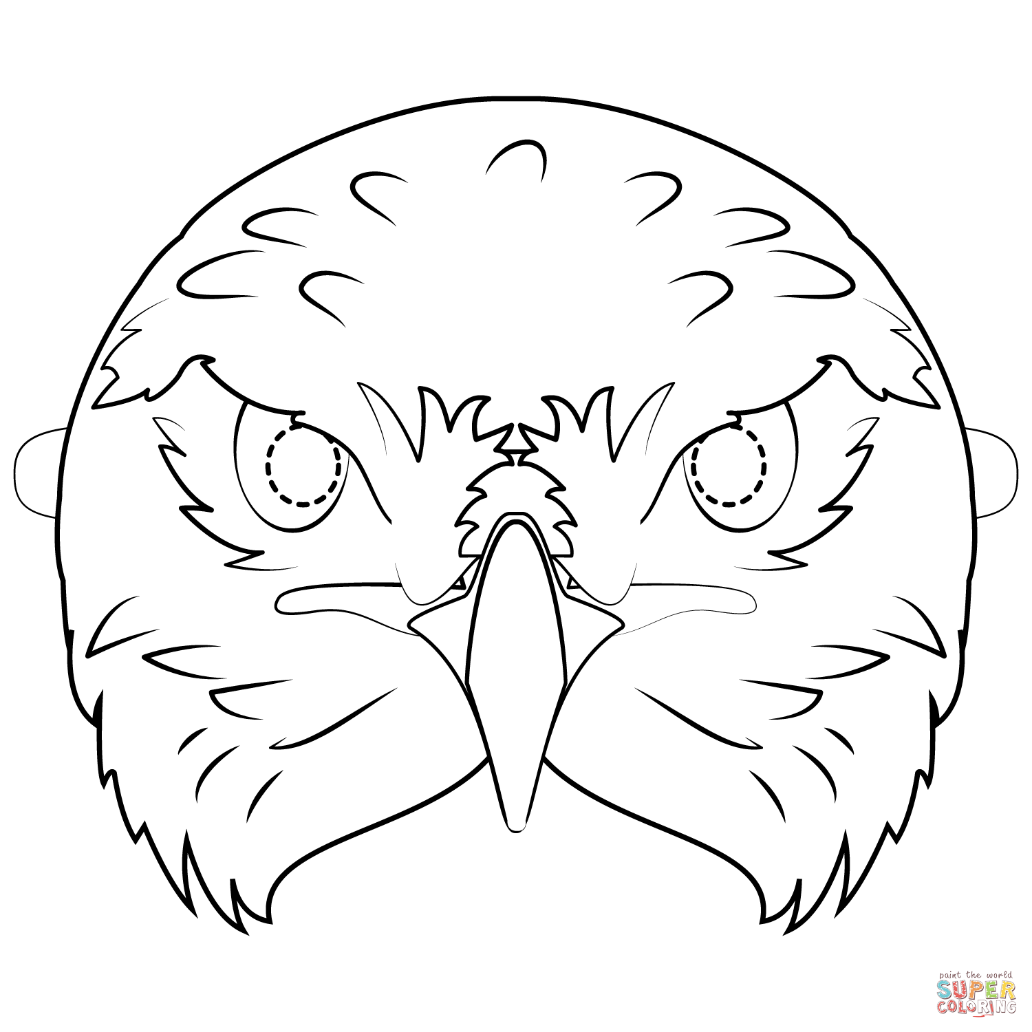 Hawk Mask coloring page | Free Printable Coloring Pages