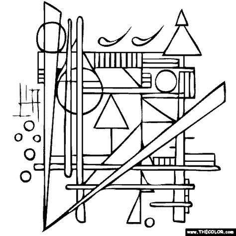 Wassily Kandinsky - Compositions coloring page | Arte di bambino ...