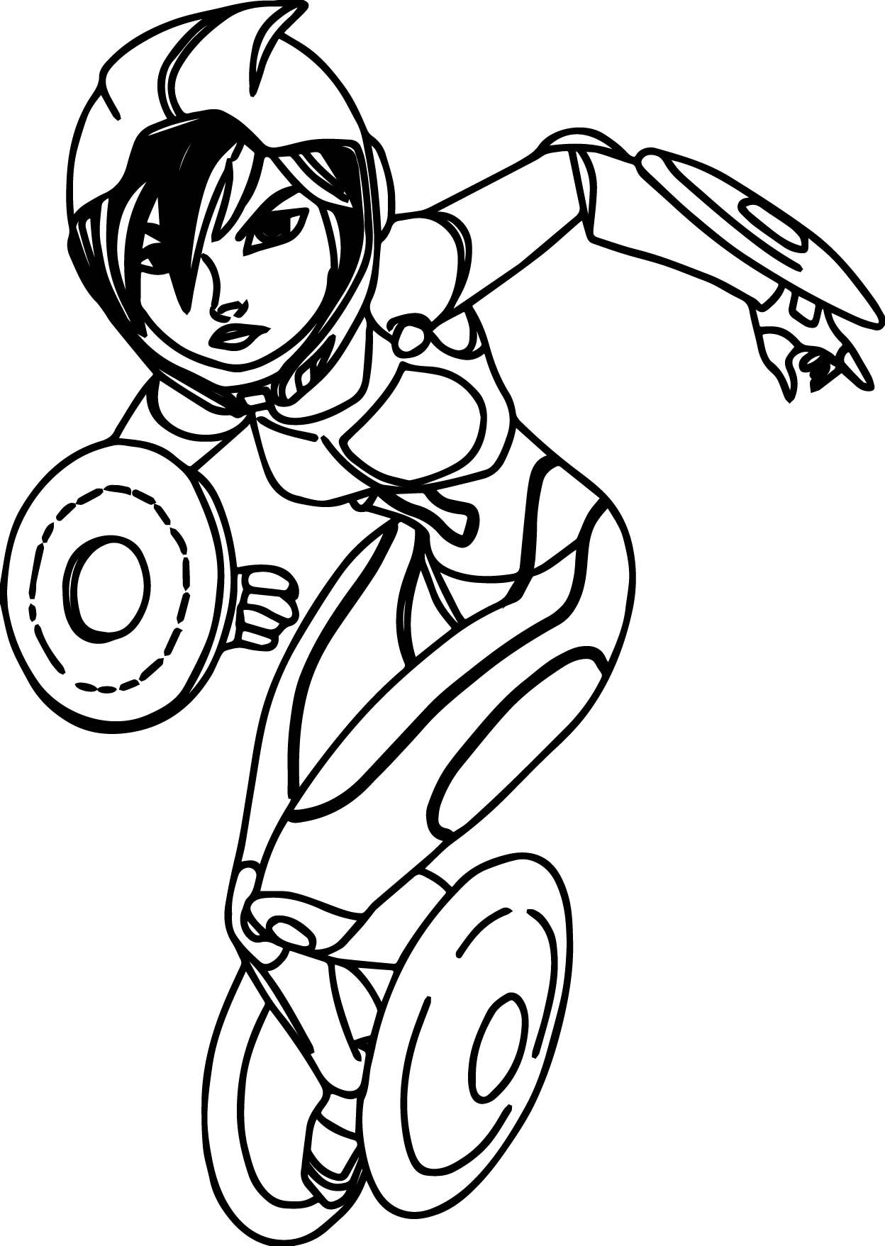 Big Hero 6 Characters Gogo Tomago Coloring Page | Big hero 6 ...