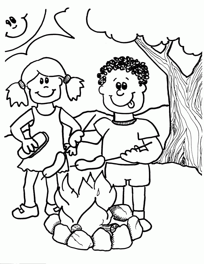 Camp Fire Coloring Pages - Coloring Pages For All Ages