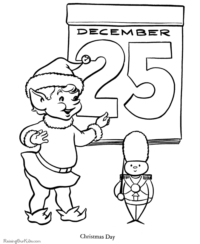 Christmas coloring pages - Santa's helpers!