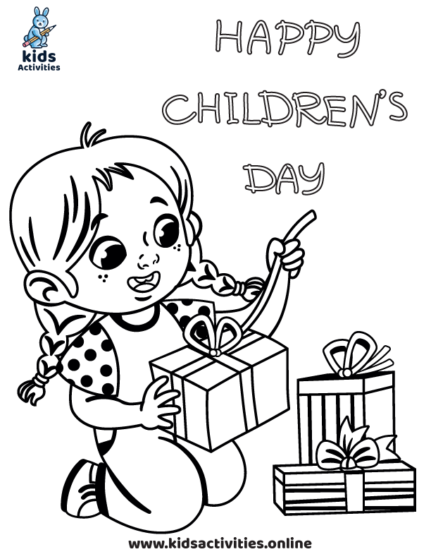Free Printable Children's Day Colouring Activities PDF ⋆ Kids Activities