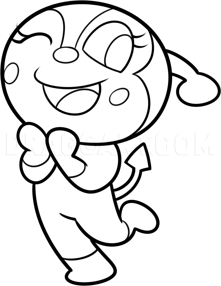 How to Draw Dokinchan From Anpanman, Coloring Page, Trace Drawing