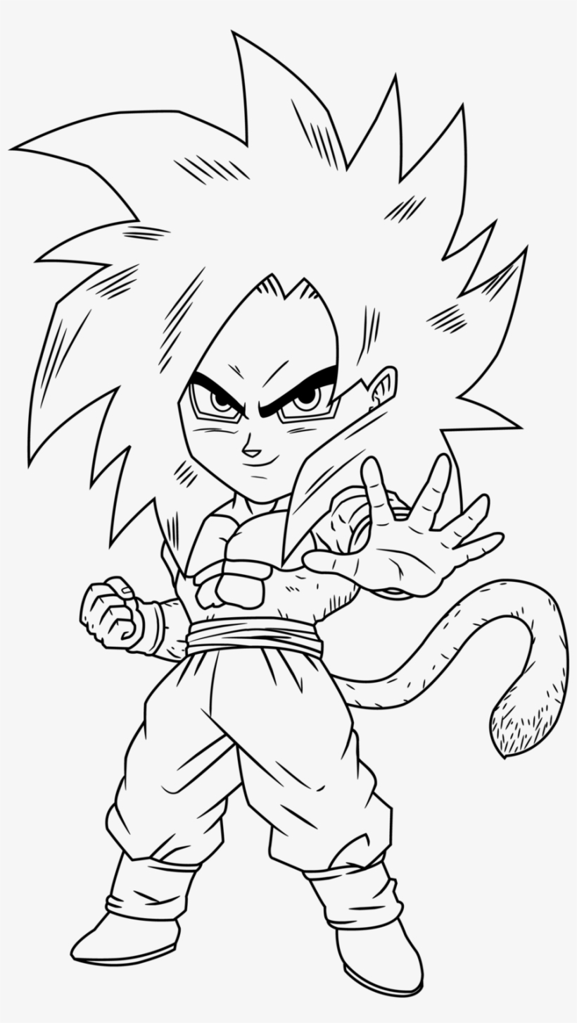 Kid Goku Coloring Page Fan Picture - Chibi Goku Coloring Pages PNG Image |  Transparent PNG Free Download on SeekPNG