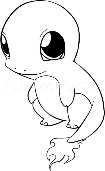 How To Draw Chibi Charmander, Step by Step, Drawing Guide, by Dawn |  dragoart.com | Pokemon coloring pages, Pokemon coloring, Cute coloring pages