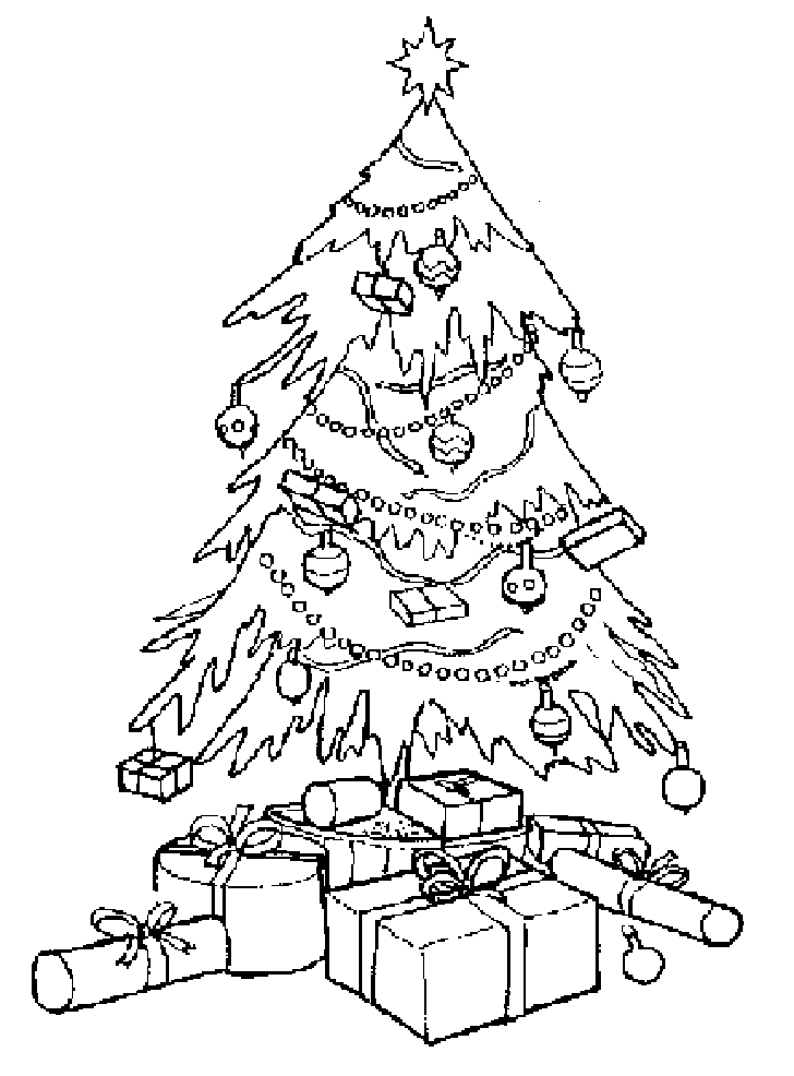 Free Coloring Christmas Tree - Coloring Point - Coloring Point