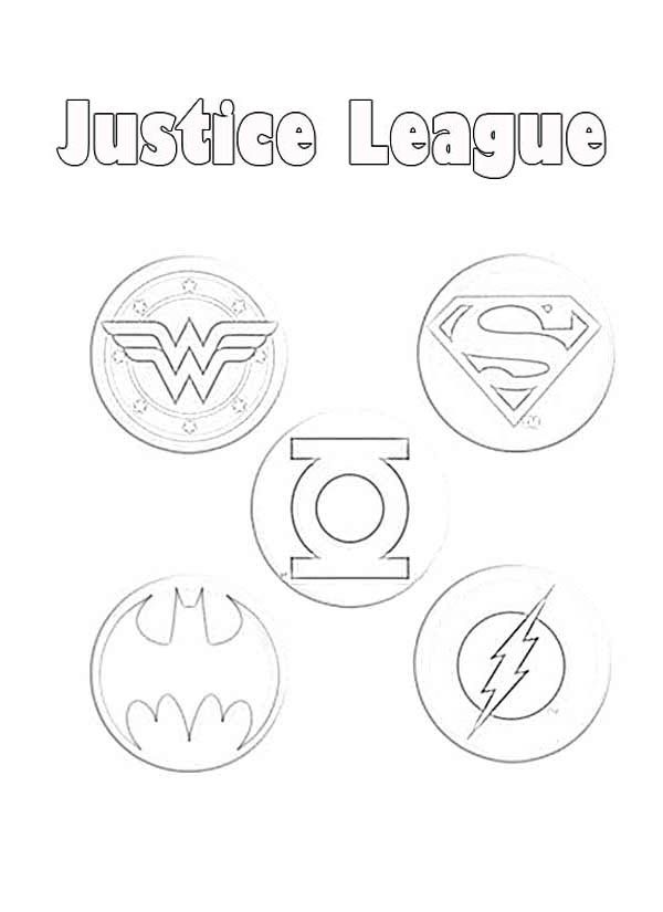 Justice League Member Logo Coloring Page - NetArt