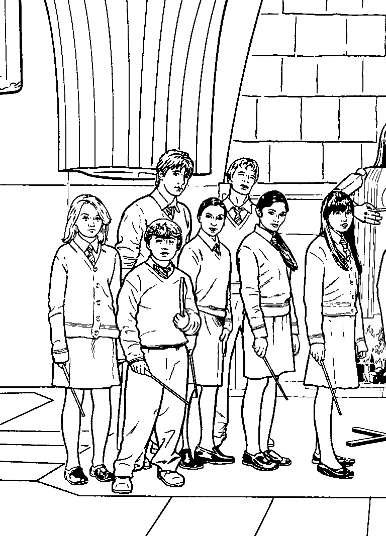 Harry potter training outside coloring pages - VoteForVerde.com