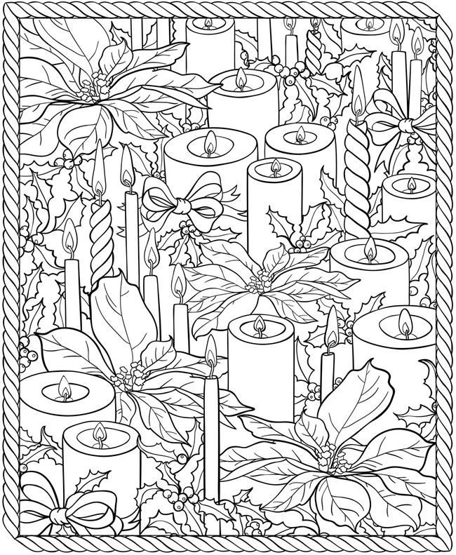 Christmas Fireplace Coloring Pages For Adults - Coloring Pages For ...
