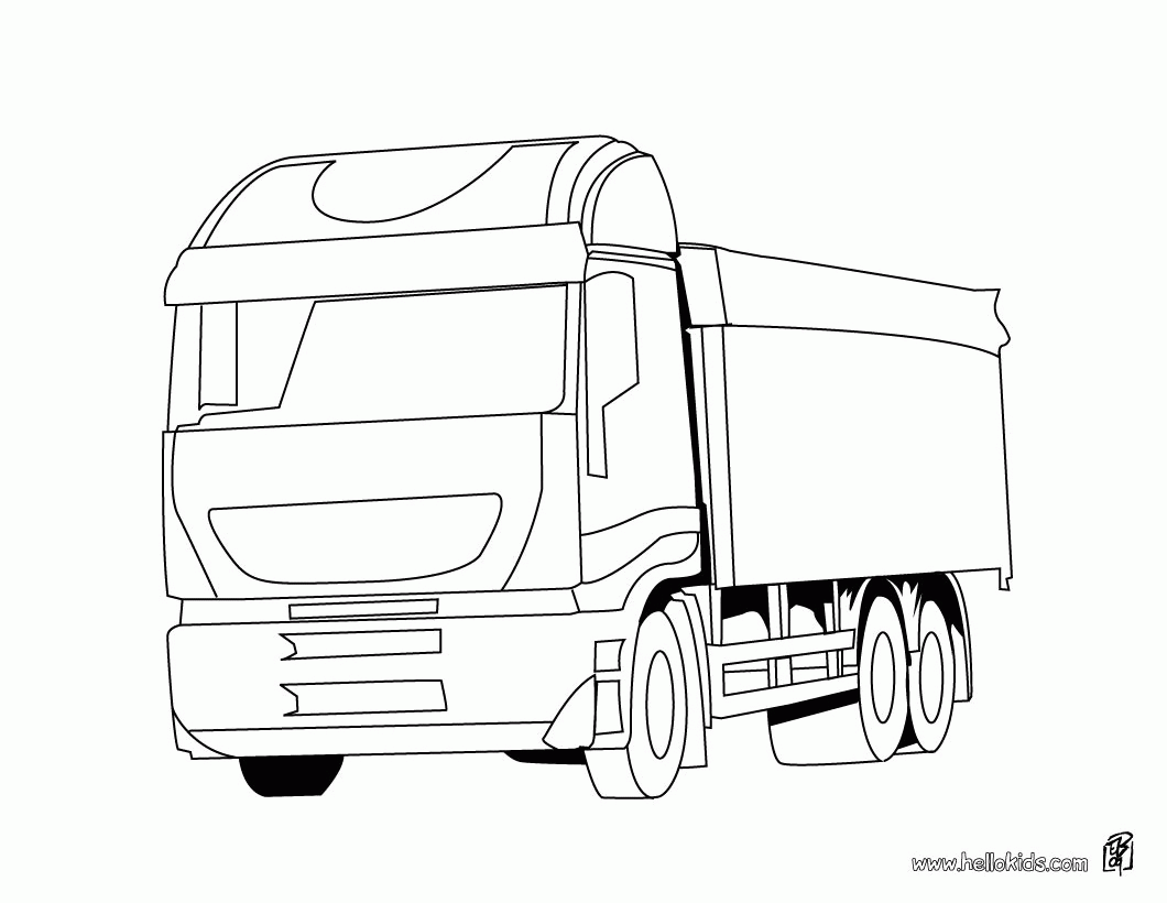 Cement Truck Coloring Page - Coloring Nation