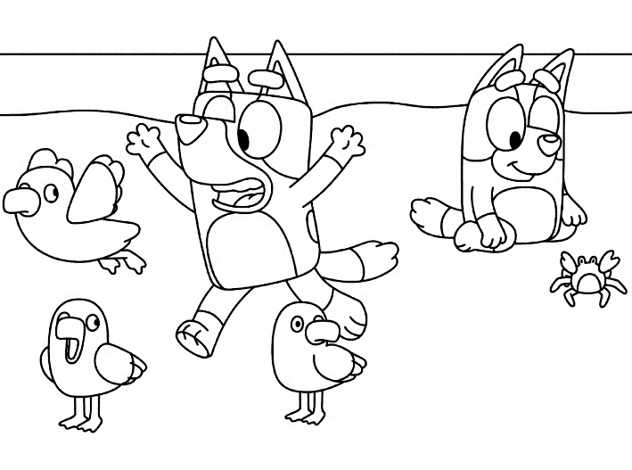 Drawing 5 from Bluey coloring page