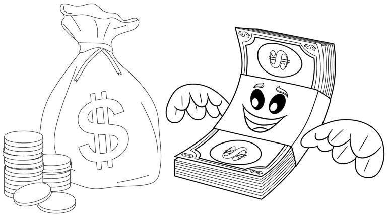 Pin on New Popular Money Coloring Pages