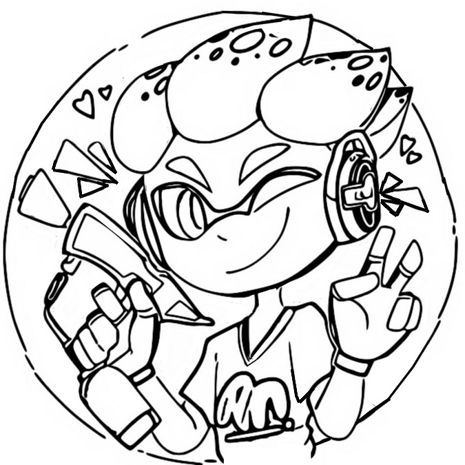 Coloring page Splatoon : Gloves 8