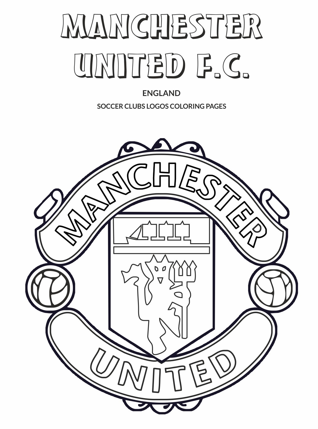 Free Manchester United Coloring Pages Pdf - Coloringfolder.com