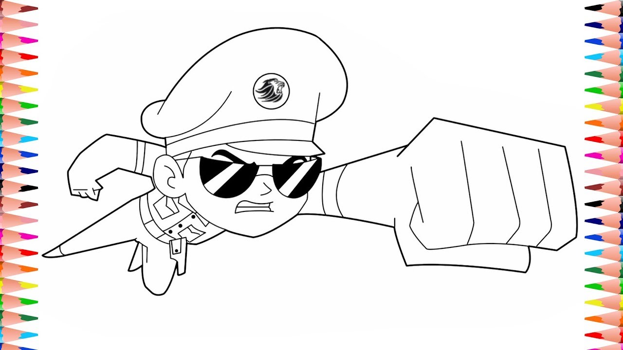 Super Hero Super Cop Little Singham Coloring Pages | Coloring Digitally Little  Singham Fist Flying - YouTube