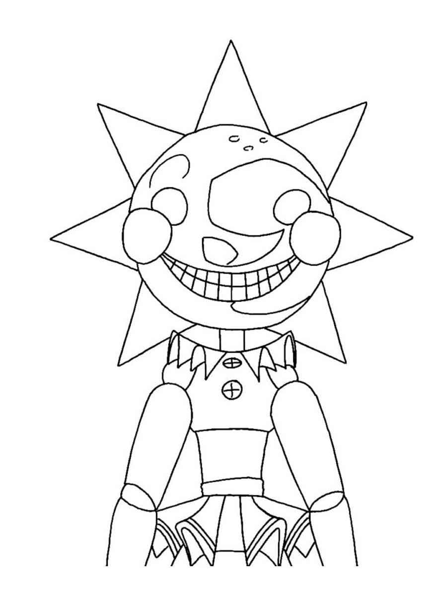 Sundrop Fnaf coloring pages