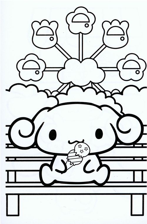 blue-Cinnamoroll-small-coloring-book ...