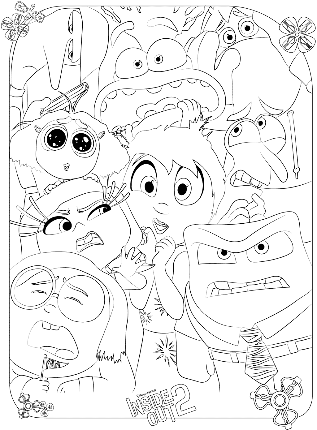 Inside Out 2 Coloring Pages - Get ...